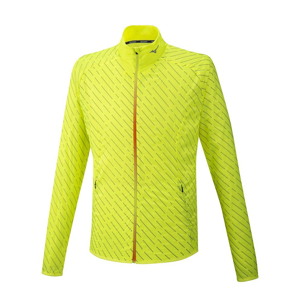 Mizuno Reflect Wind Férfi Jacke Sárga UDV059768